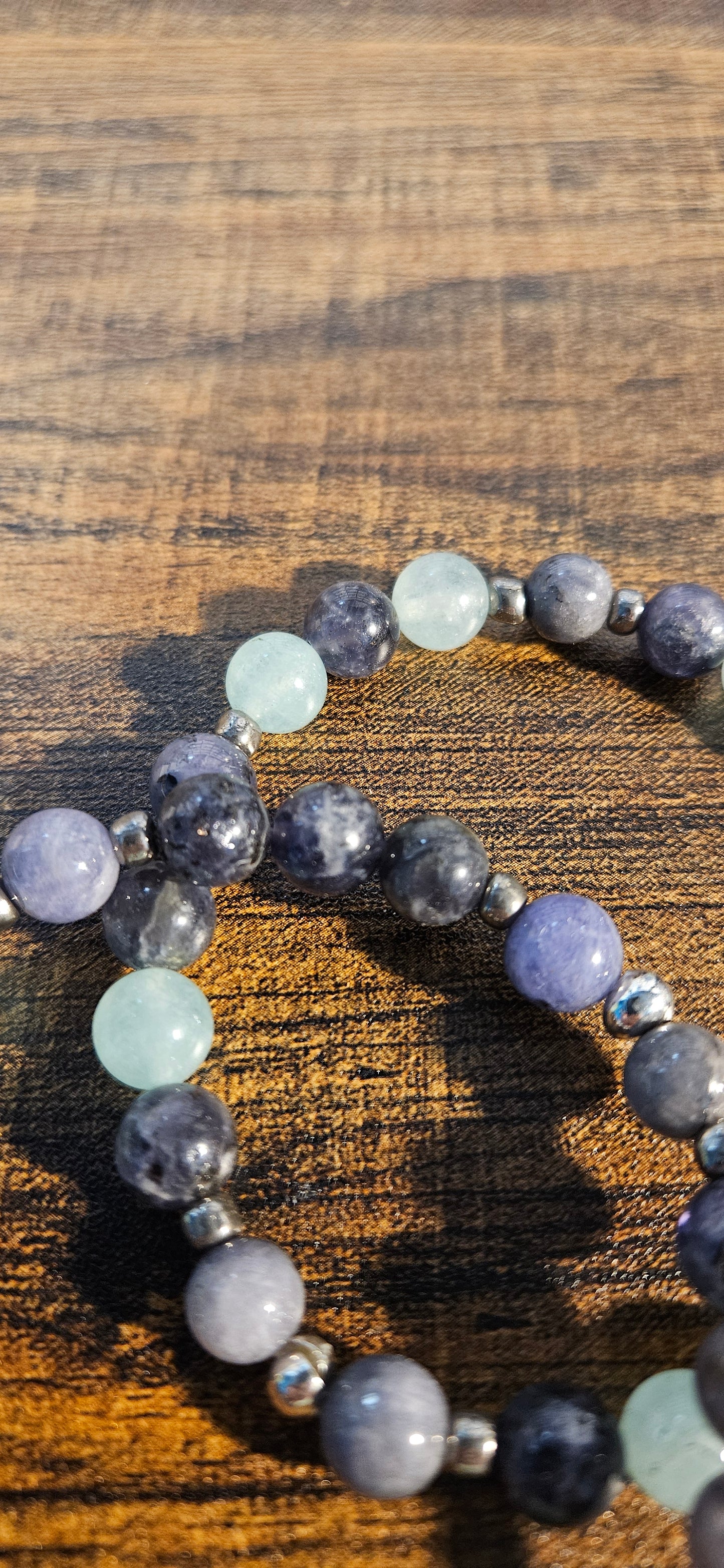 Tanzanite, Iolite, Angelite Bracelet
