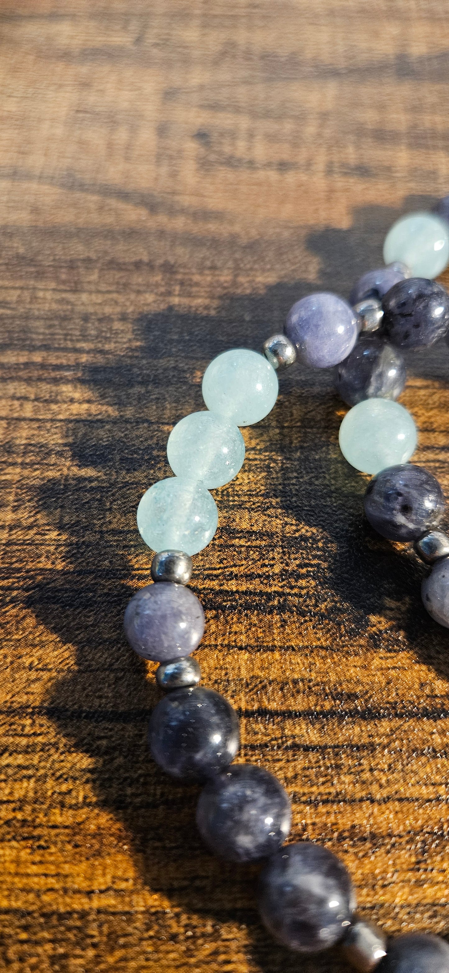 Tanzanite, Iolite, Angelite Bracelet