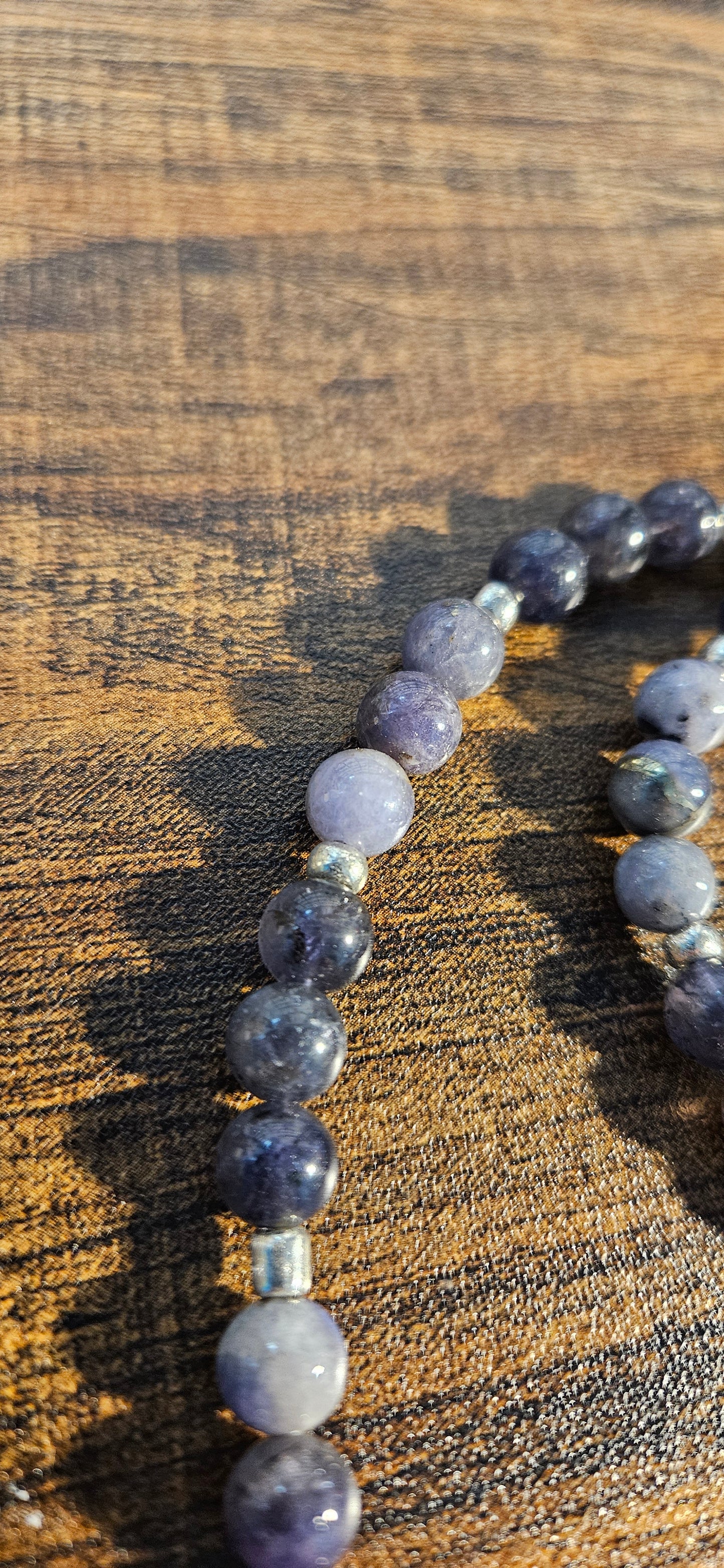 Tanzanite, Iolite, Moonstone and Black Tourmaline Necklace