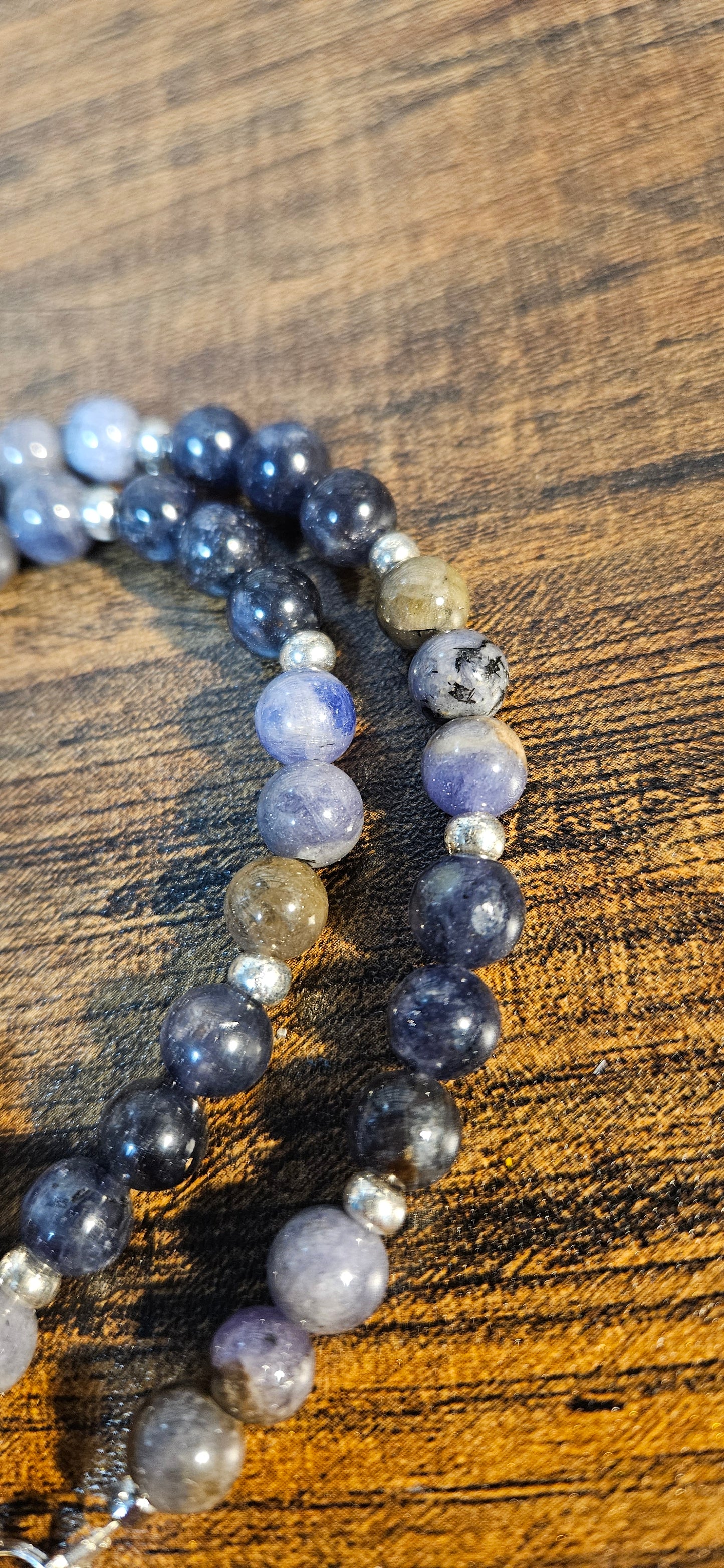 Tanzanite, Iolite and Moonstone Necklace