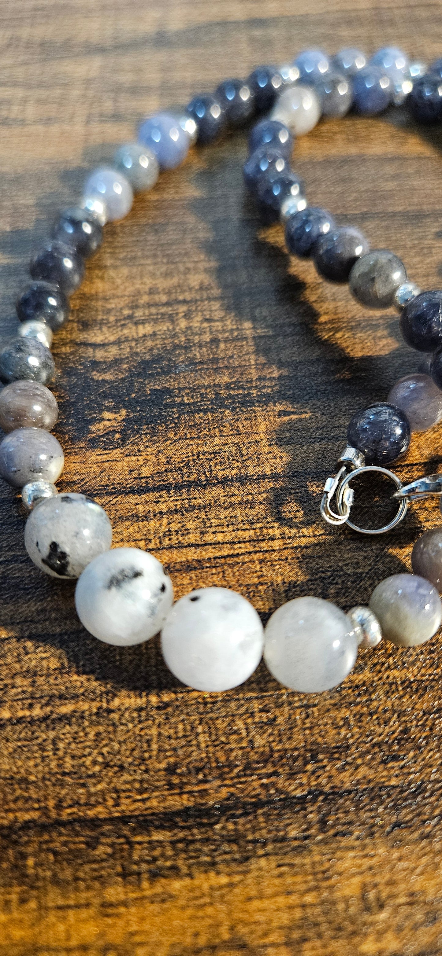 Tanzanite, Iolite and Moonstone Necklace