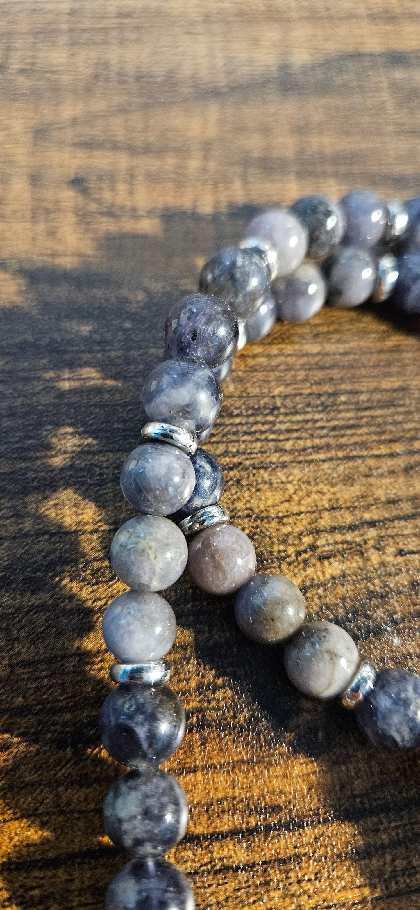 Tanzanite, Iolite and Black Tourmaline Necklace