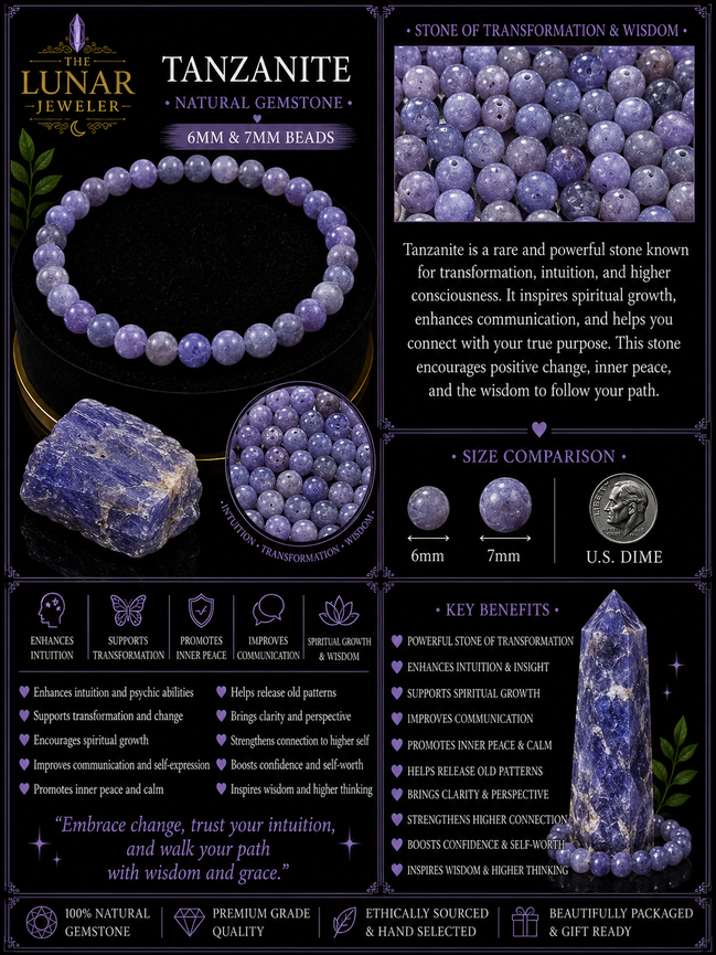 Tanzanite Bracelet – 7.5" Elastic Bracelet