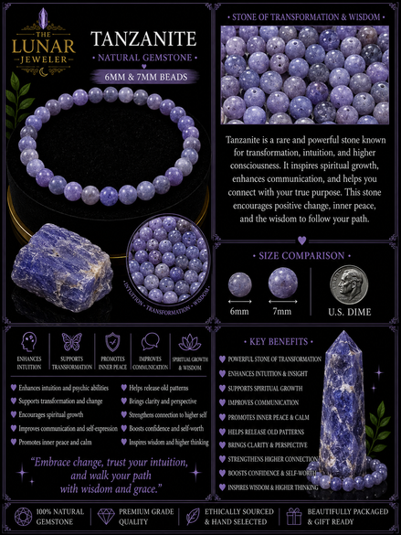 Tanzanite Bracelet – 7.5" Elastic Bracelet