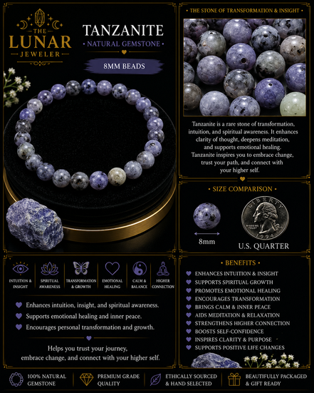 Tanzanite Bracelet – 7.5" Elastic Bracelet