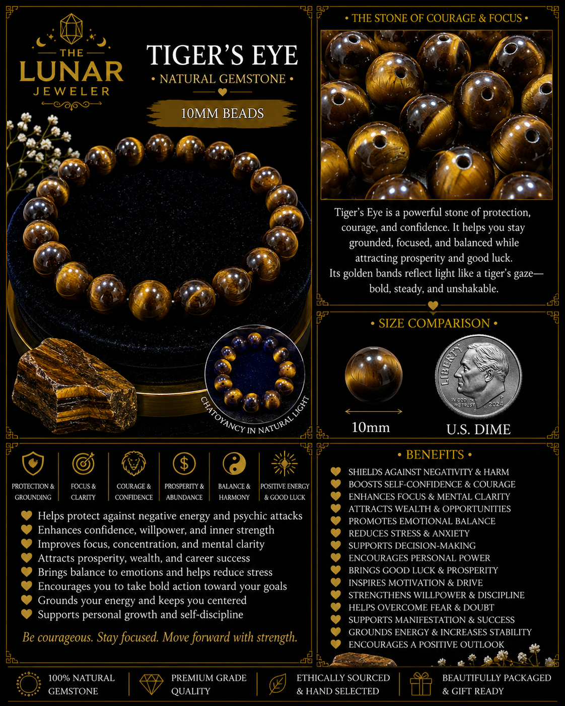 Tiger's Eye Bracelet – 7.5