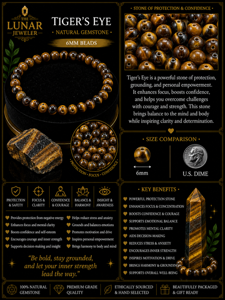 Tiger's Eye Bracelet – 7.5" Elastic Bracelet