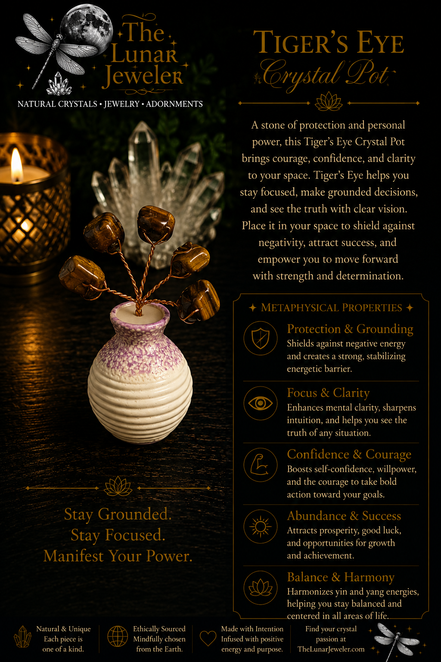 Crystal Potted Plant – Handcrafted Gemstone Tree Décor