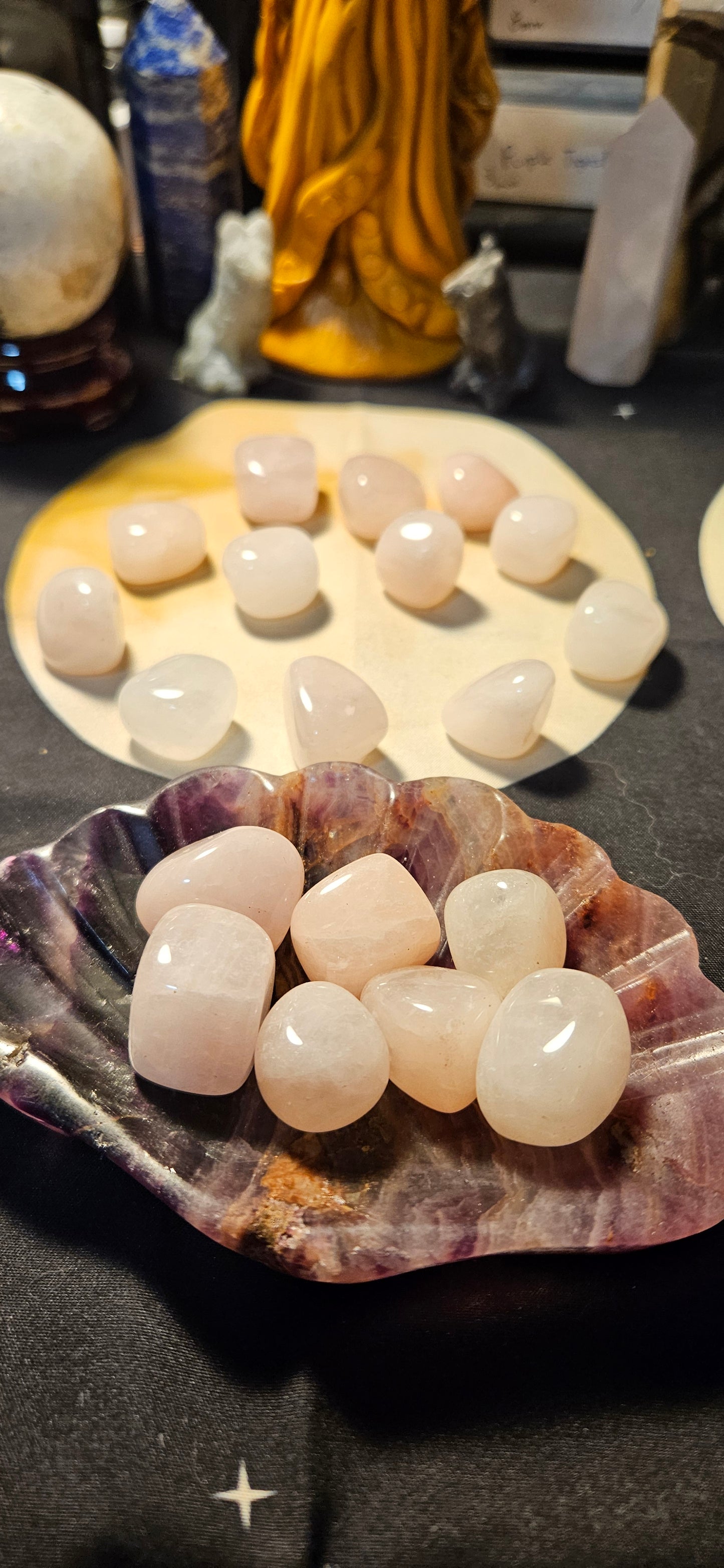 Braided Necklace with pouch for medium-sized tumbled stones