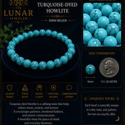 Turquoise Howlite Bracelet – 7.5