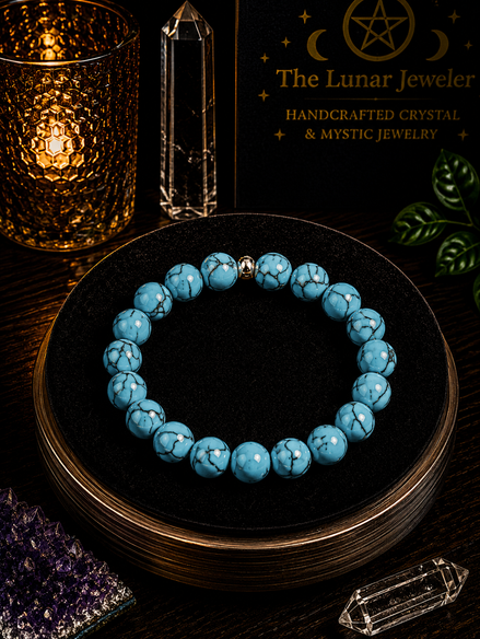 Turquoise Howlite Bracelet – 7.5" Elastic Bracelet