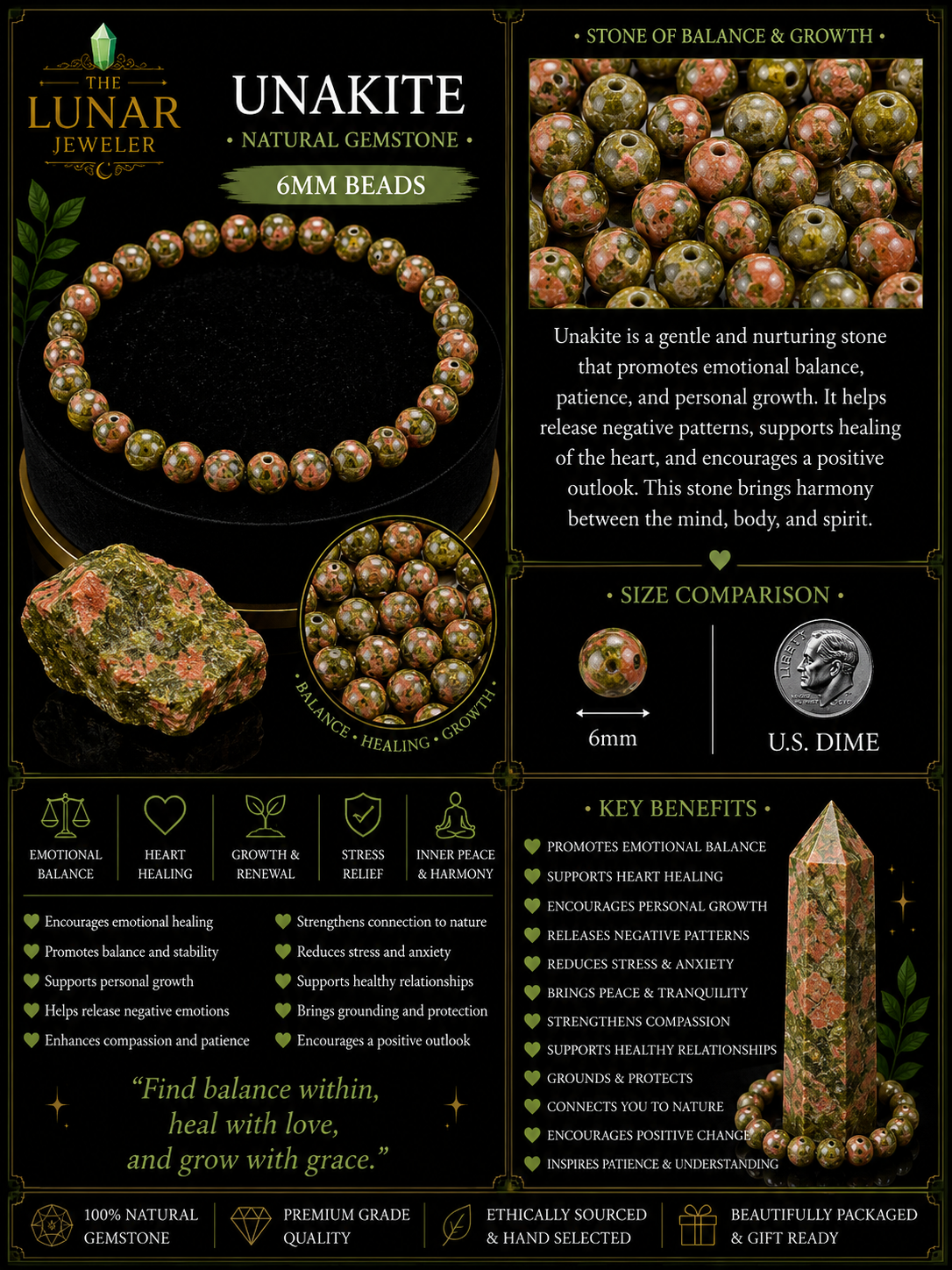 Unakite Bracelet – 7.5