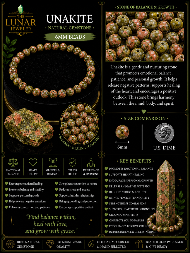 Unakite Bracelet – 7.5" Elastic Bracelet