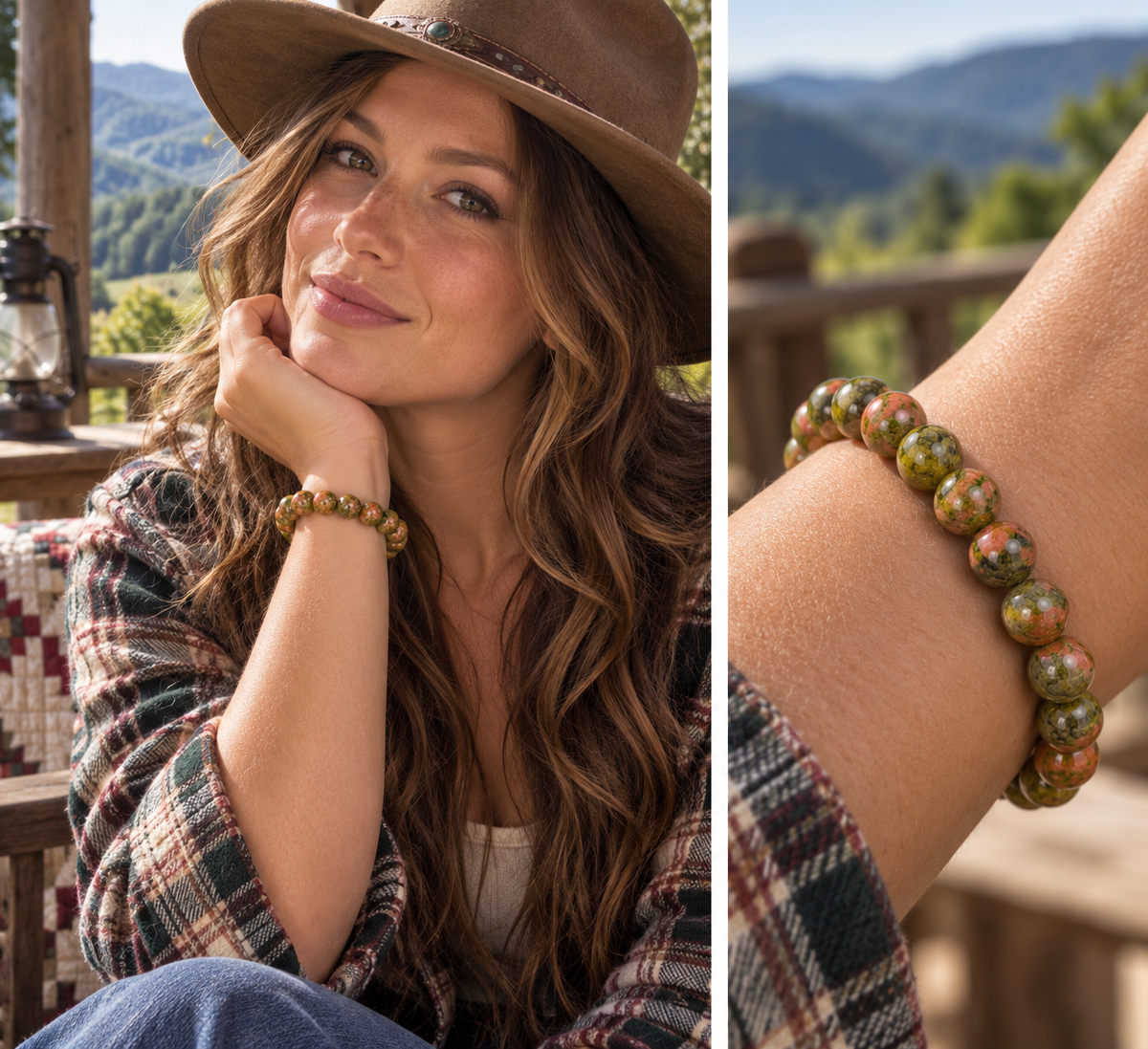 Unakite Bracelet – 7.5