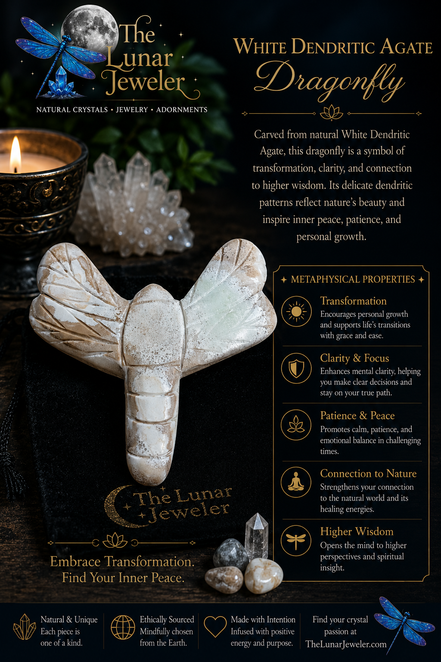 Hand-Carved Crystal Dragonfly – Natural Gemstone Dragonfly Carving