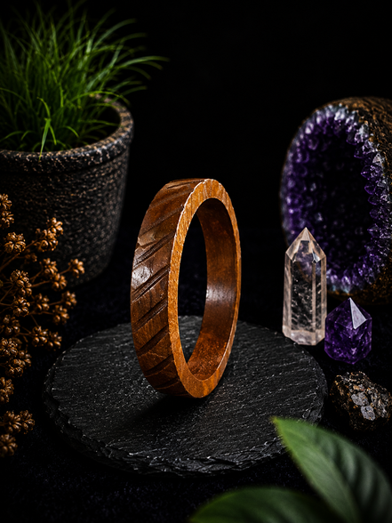 Hand-Carved Wooden Bangles – Artisan Crafted Natural Wood Bracelets