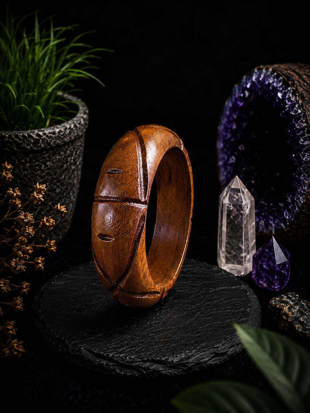 Hand-Carved Wooden Bangles – Artisan Crafted Natural Wood Bracelets