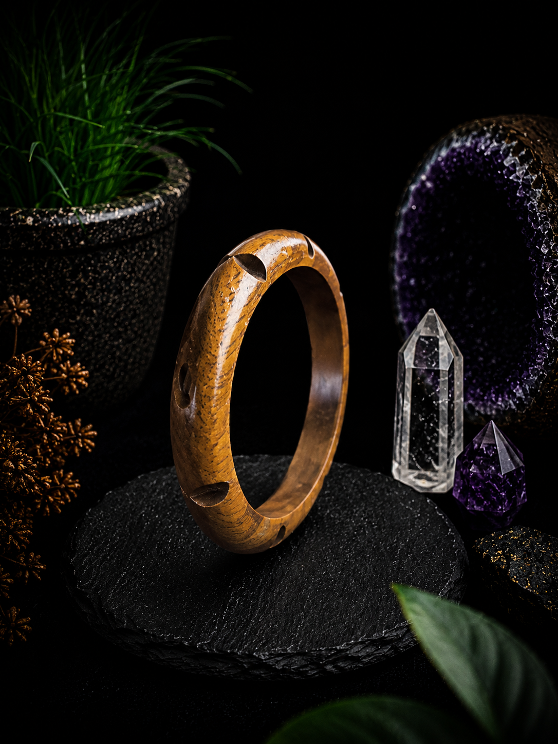 Hand-Carved Wooden Bangles – Artisan Crafted Natural Wood Bracelets