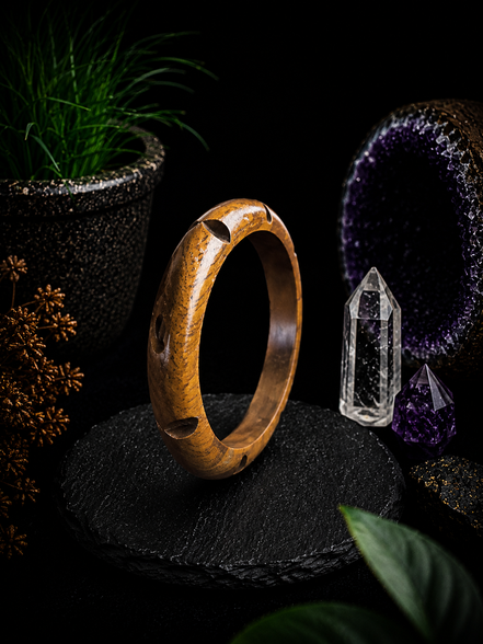 Hand-Carved Wooden Bangles – Artisan Crafted Natural Wood Bracelets