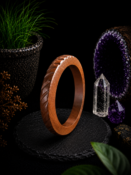 Hand-Carved Wooden Bangles – Artisan Crafted Natural Wood Bracelets
