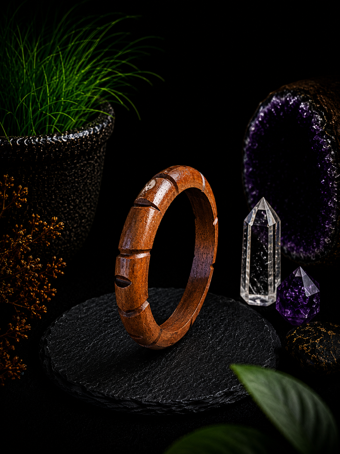 Hand-Carved Wooden Bangles – Artisan Crafted Natural Wood Bracelets