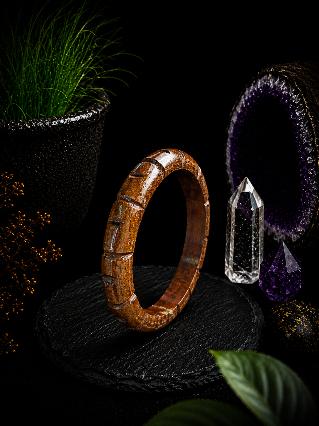 Hand-Carved Wooden Bangles – Artisan Crafted Natural Wood Bracelets