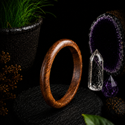 Hand-Carved Wooden Bangles – Artisan Crafted Natural Wood Bracelets