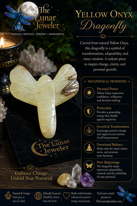 Hand-Carved Crystal Dragonfly – Natural Gemstone Dragonfly Carving