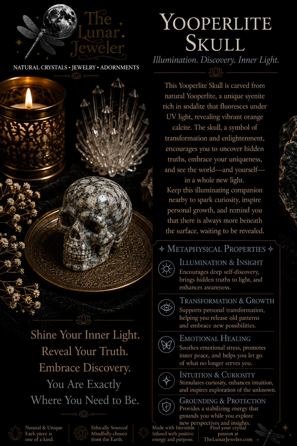 Crystal Skull Carving – Hand-Carved Natural Gemstone Skull