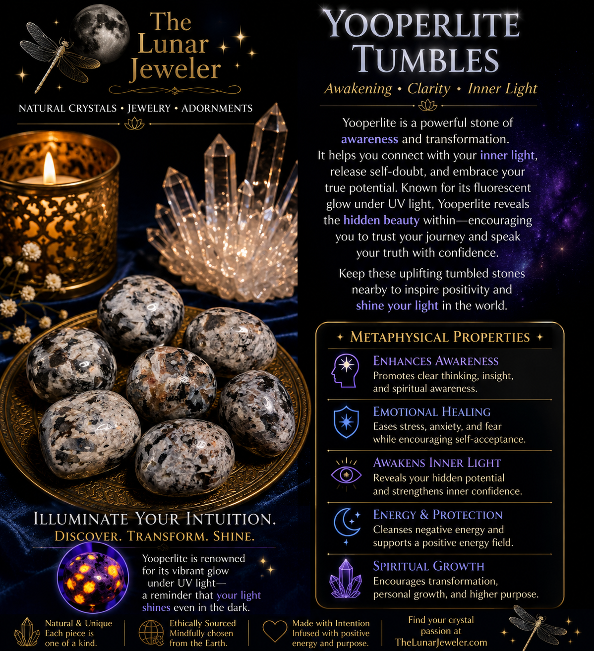 Natural Tumbled Crystals & Stones – Genuine Polished Gemstones