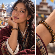 Tibetan Dzi-style Agate Bracelet – 7.5