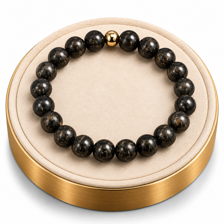 Ebony Wood Bracelet – 7.5" Elastic Bracelet