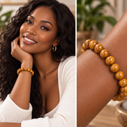 Golden Sandalwood Bracelet – 7.5