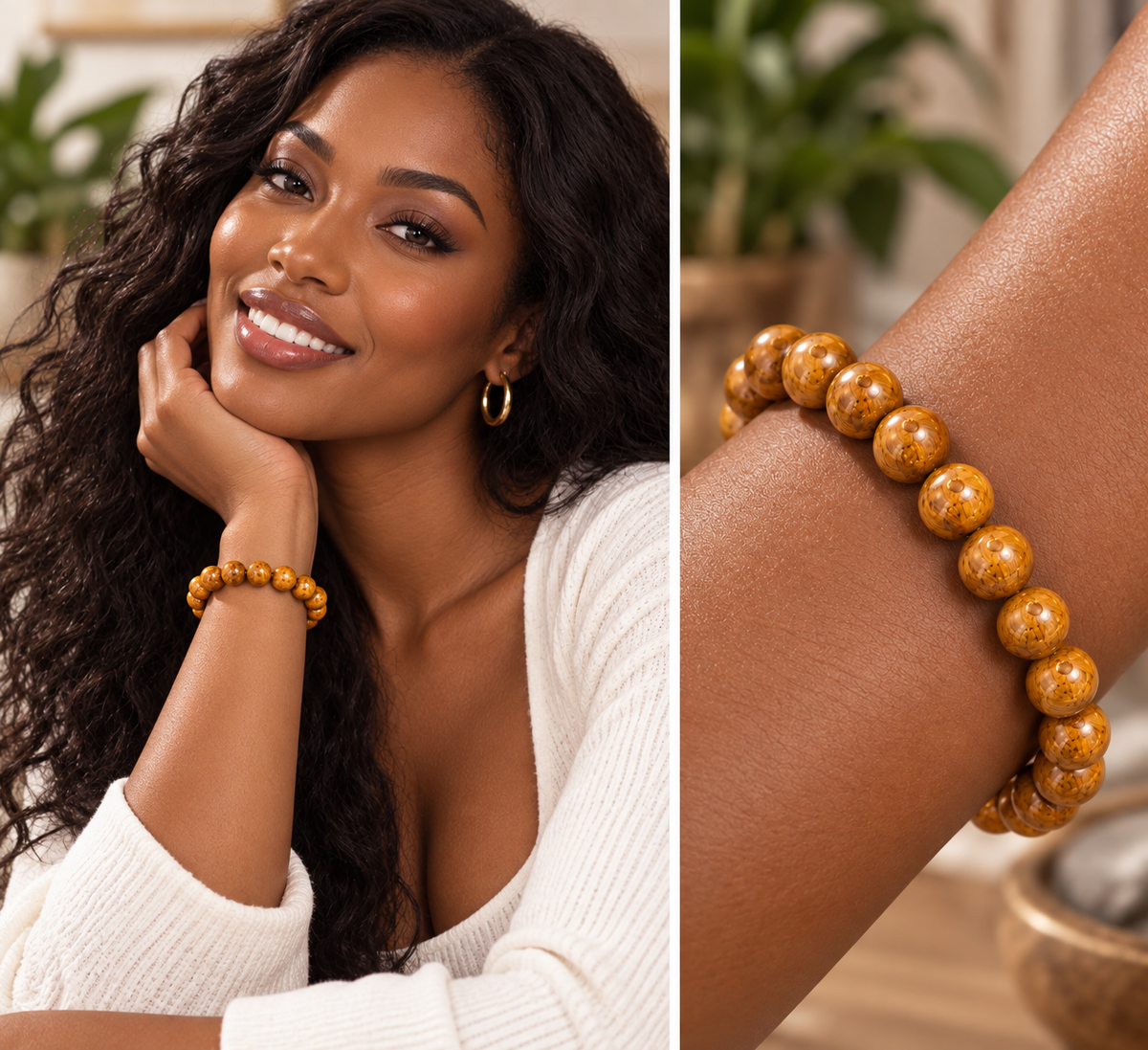 Golden Sandalwood Bracelet – 7.5