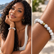 Howlite Bracelet – 7.5