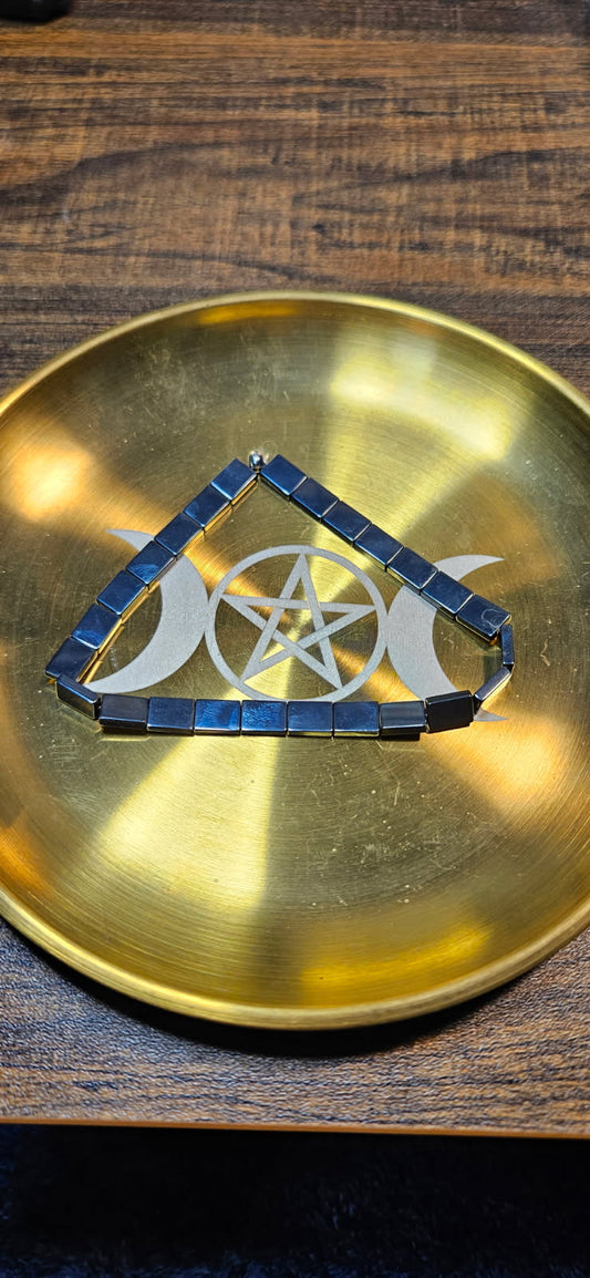 Hematite Bracelet with Rectangular-shaped Beads