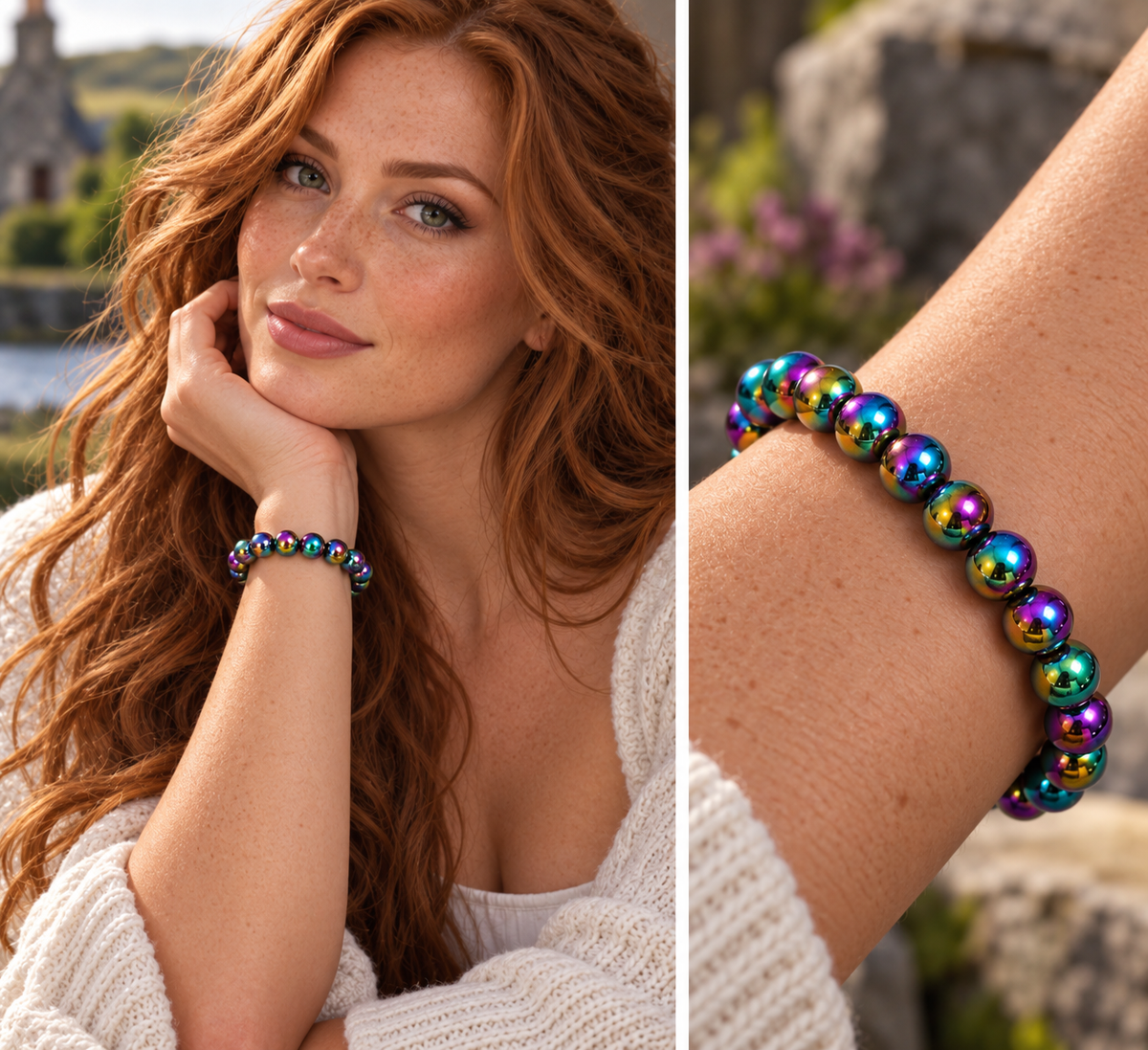 Rainbow Hematite Bracelet – 7.5