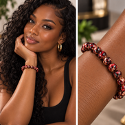 Red & Black Jasper Bracelet – 7.5