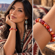 Red Fire Agate Bracelet – 7.5